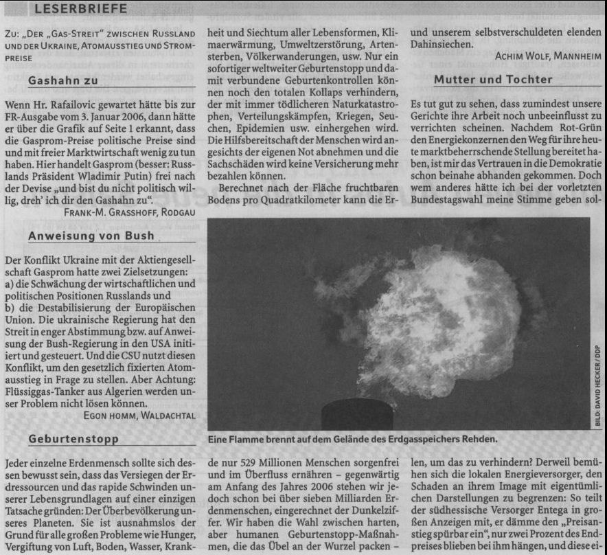 7.1.2006 Frankfurter Rundschau