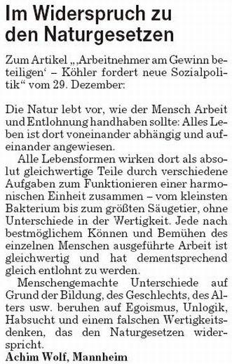 9.1.2006 Stuttgarter Nachrichten