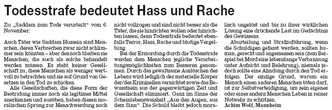 14.11.2006 Stuttgarter Nachrichten