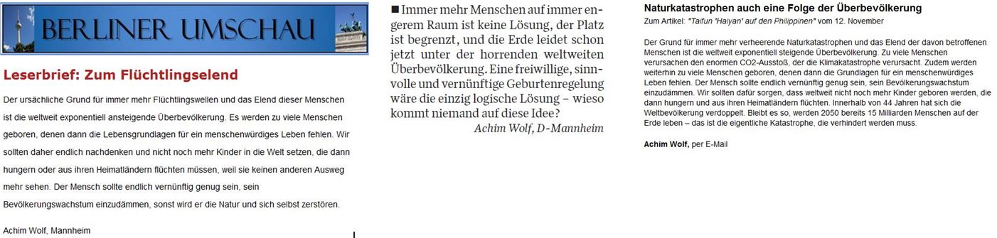 November 2013, Berliner Umschau, Migros-Magazin, Berliner Morgenpost