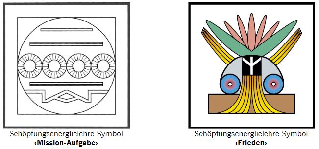 Symbole MISSION und FRIEDEN