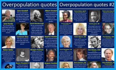 Poster Zitate Überbevölkerung - Poster Overpopulation Quotes